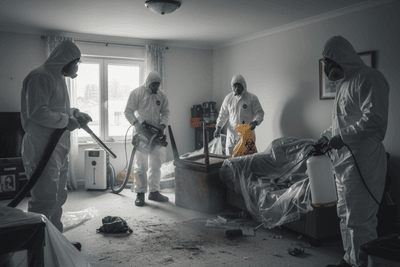 Un nettoyage après un décès passe par plusieurs étapes précises et rigoureuses